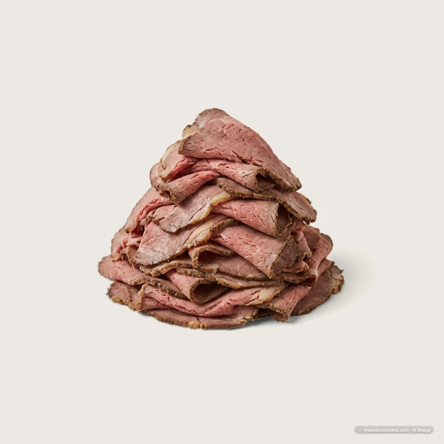 Sliced roast beef