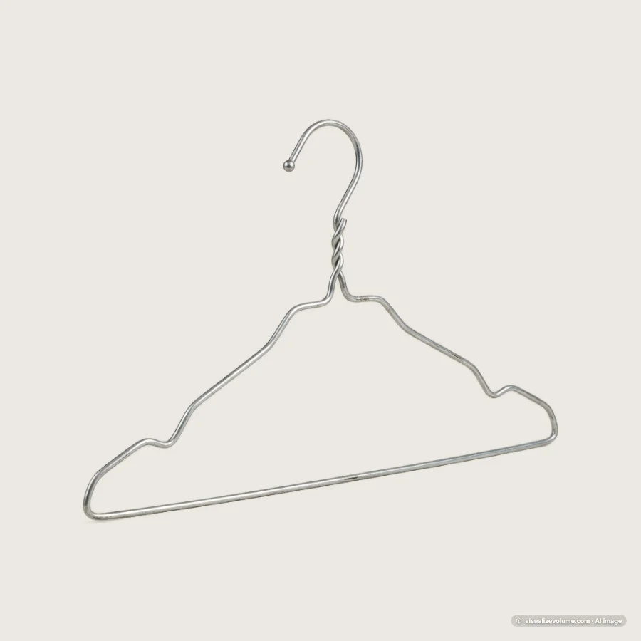 Wire coat hanger