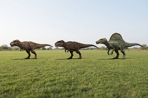 T-rex vs giganotosaurus vs spinosaurus: size comparison