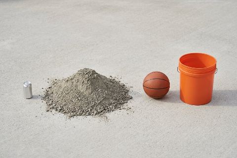 What does 180 pounds of dry concrete mix look like?