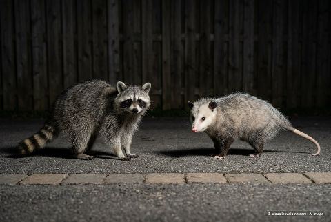 North American raccoon, in “Raccoon vs opossum”