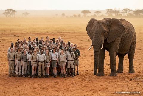 African bush elephant, in “How many people weigh as much as an elephant?”