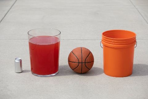 What does 100 cups of fruit punch look like?