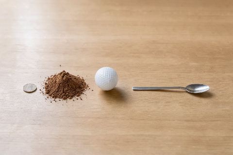 What does 0.25 cups of cocoa powder look like?