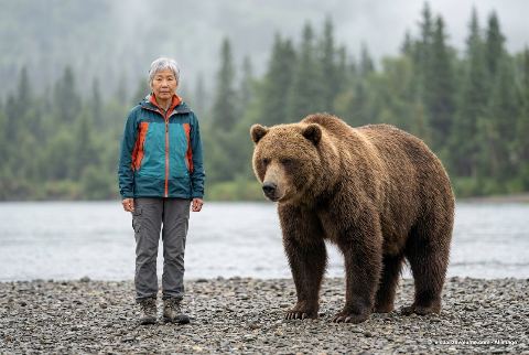 Kodiak bear, in “Person vs kodiak bear”