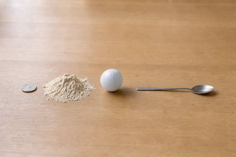 What does 30 grams of plant protein powder look like?