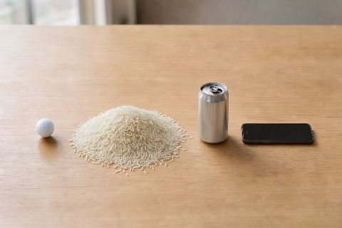 What does 1 kilogram of long-grain rice look like?