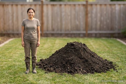 Topsoil, in “Person vs 1 yd³ of topsoil”