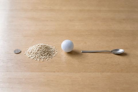 What does 0.333 cups of steel-cut oats look like?