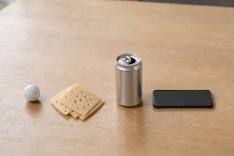 What does 200 grams of swiss cheese slices look like?