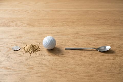 What does 2 teaspoons of maca powder look like?