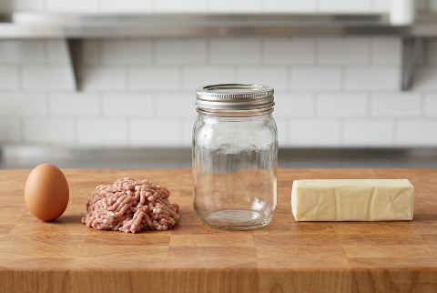Chicken egg, in “What does 100 grams of ground turkey look like?”