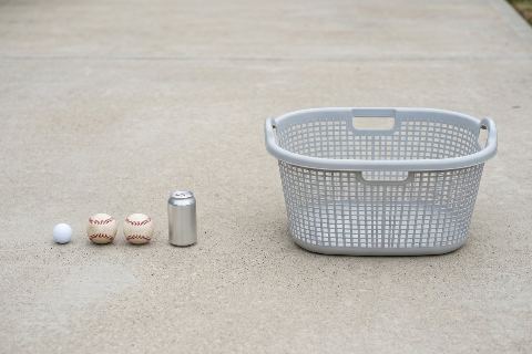 How many baseballs would fill a laundry basket?