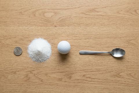 What does 30 grams of dextrose powder look like?