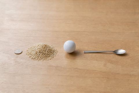 What does 80 grams of brown rice (dry) look like?