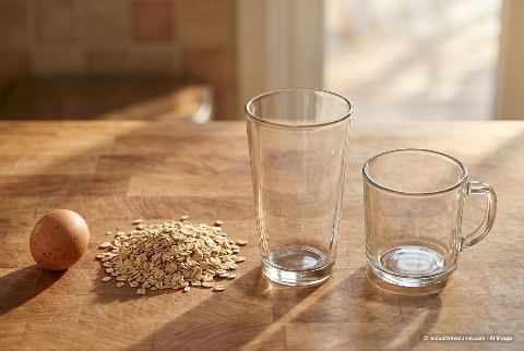 Rolled oats, in “What does 60 grams of rolled oats look like?”