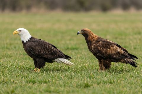 Bald eagle vs golden eagle: size comparison
