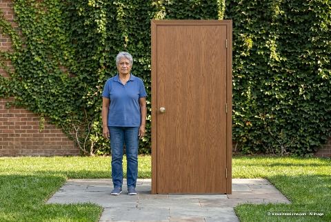 Interior door, in “Person vs door”