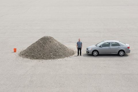 What does 25 cubic yards of gravel look like?