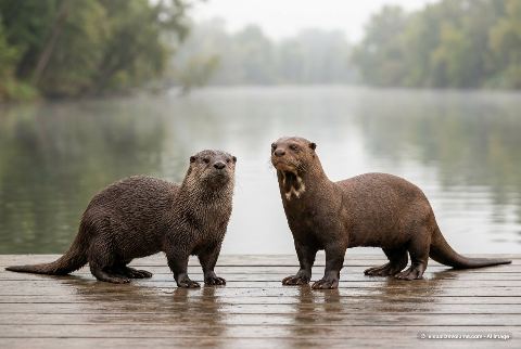 Giant otter, in “Sea otter vs giant otter”