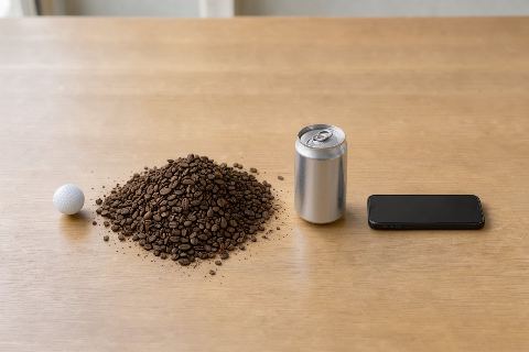 What does 1 pound of ground coffee look like?