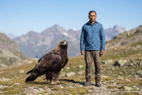 Person, in “Golden eagle vs person”