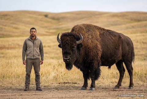 American bison, in “Person vs bison”