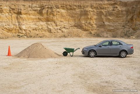 Sedan, in “What does 10 tons of dry sand look like?”