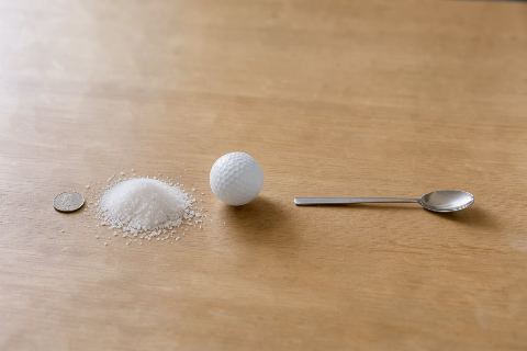 What does 2 tablespoons of table salt (fine) look like?