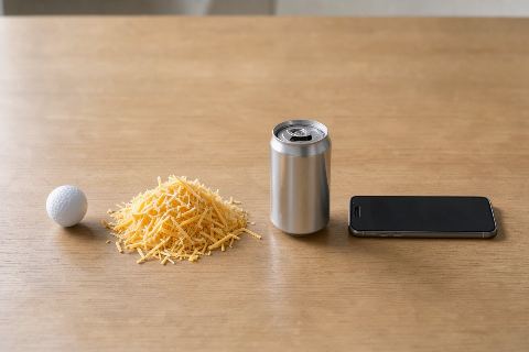 What does 200 grams of shredded cheddar cheese look like?