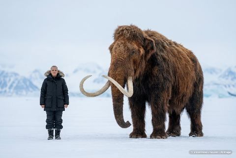 Woolly mammoth, in “Person vs woolly mammoth”