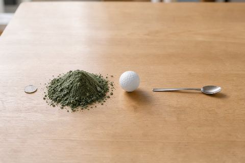 What does 100 grams of kale protein powder look like?