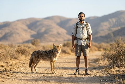 Coyote, in “Coyote vs person”