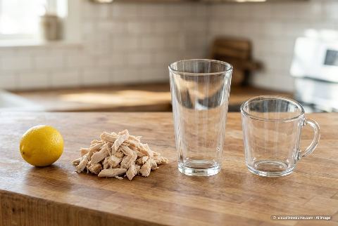 Lemon, in “What does 4 ounces of cooked chicken breast look like?”