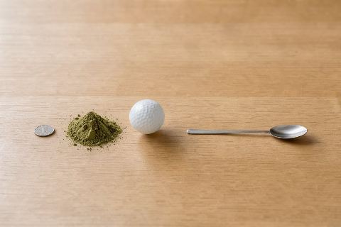 What does 10 grams of matcha powder look like?