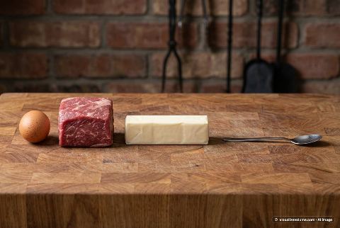 Beef brisket, in “What does 300 grams of beef brisket look like?”