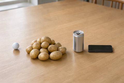 What does 1 kilogram of potatoes look like?