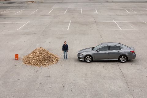 What does 3 cubic yards of wood chips look like?