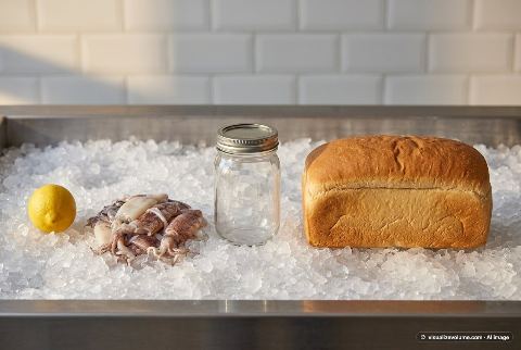 Raw squid, in “What does 250 grams of raw squid look like?”