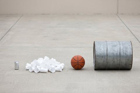 How many styrofoam cups would fill a barrel?