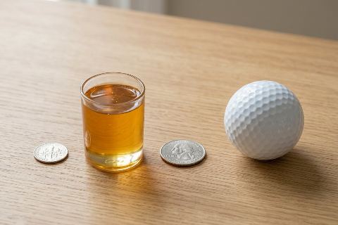 What does 1 fluid ounce of honey look like?