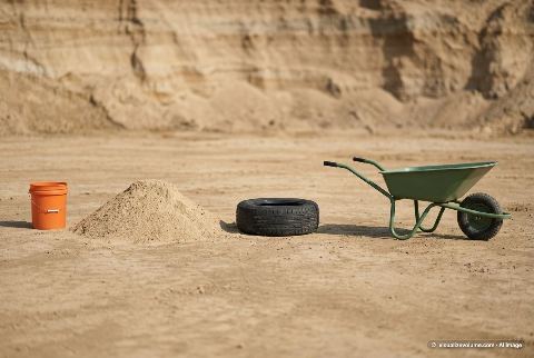 Dry sand, in “What does 500 pounds of dry sand look like?”