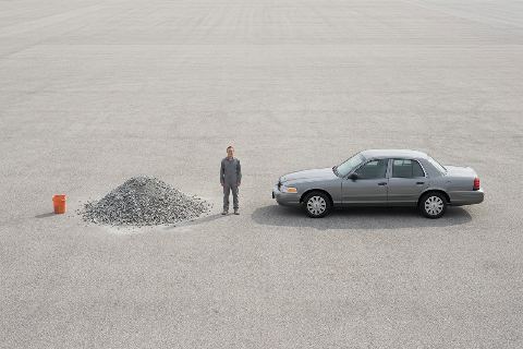 What does 2.5 cubic yards of crushed limestone look like?