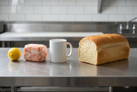 Loaf of bread, in “What does 1 pound of snow crab look like?”