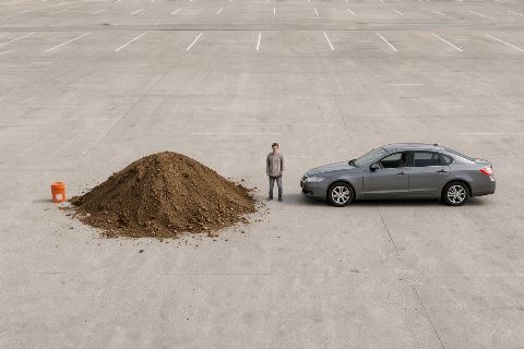 What does 10 cubic yards of topsoil look like?