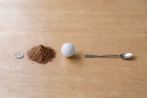What does 40 grams of cocoa powder look like?