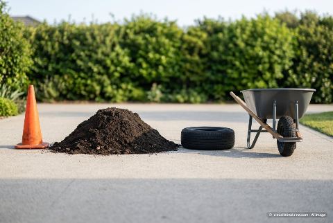 Wheelbarrow, in “What does 1 ton of topsoil look like?”