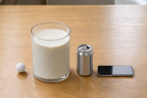 What does 1 gallon of milk (whole) look like?
