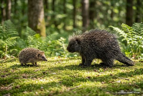North American porcupine, in “Hedgehog vs porcupine”