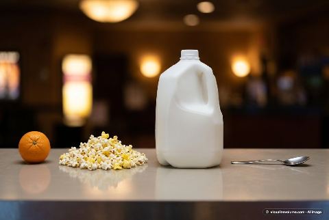 Popcorn, in “What does 3 cups of popcorn look like?”